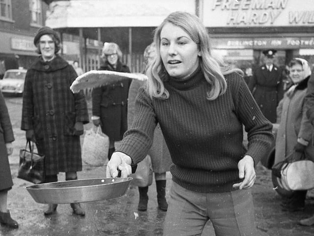 Competitor Miss Briggs prepares for the race.