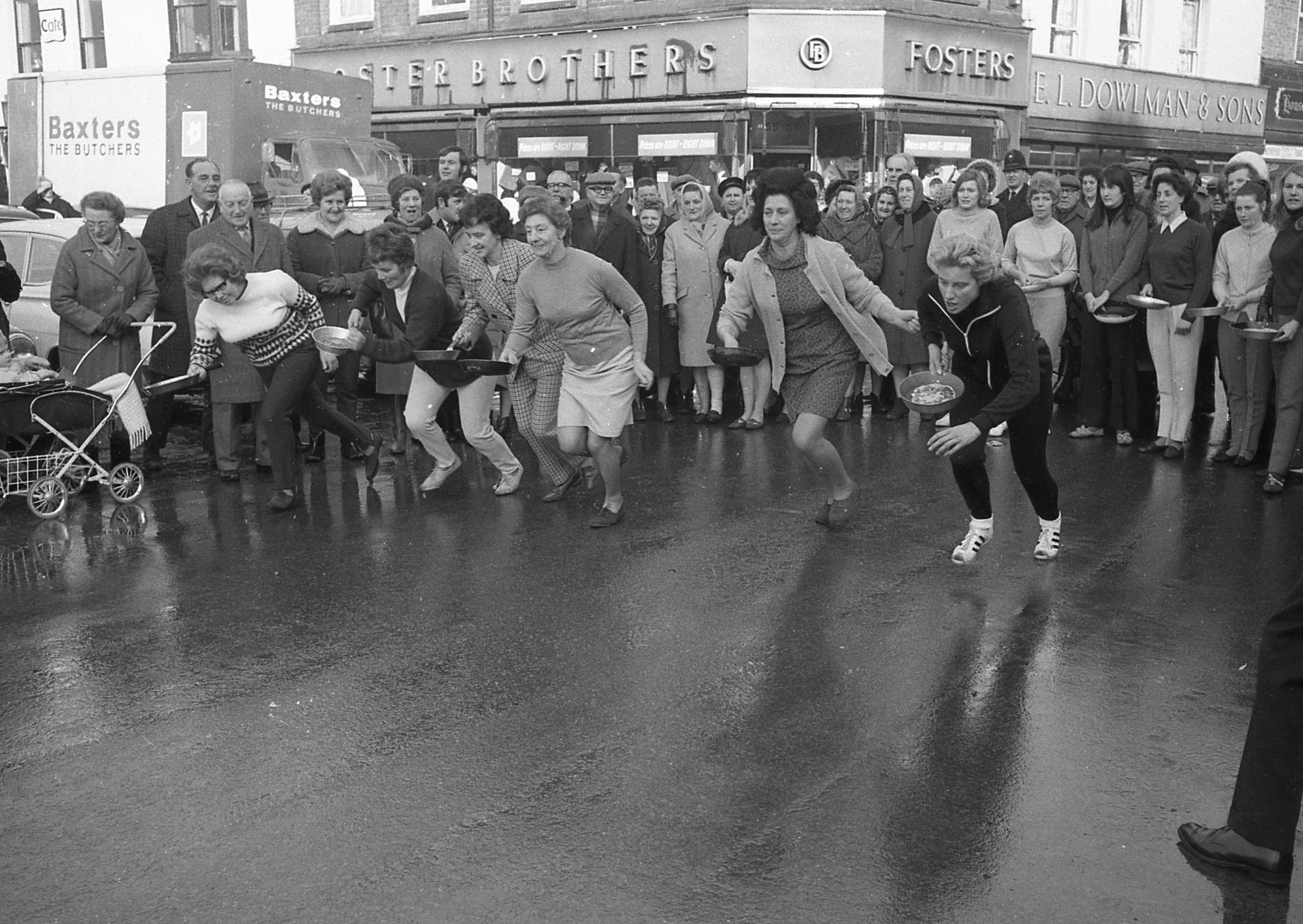 Boston Pancake Race, February 1970.