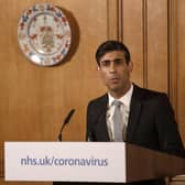 Chancellor Rishi Sunak gives a press conference on coronavirus. Photo: PA