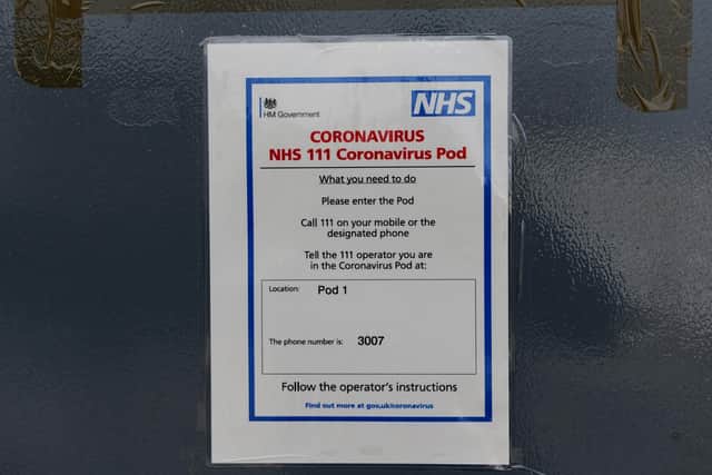 Coronavirus pods at Harrogate District Hospital. Photo: JPI Media