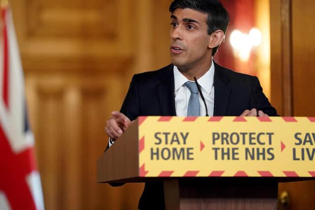 Chancellor of the Exchequer Rishi Sunak speaking during a media briefing in Downing Street, London, on coronavirus (COVID-19). Photo: PA