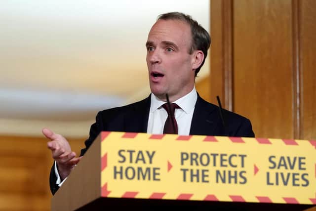 Foreign Secretary Dominic Raab. Photo: PA