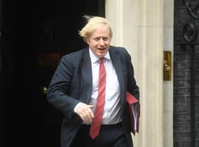 Prime Minister Boris Johnson leaves 10 Downing Street, London, for the House of Commons, ahead of his statement to the House on COVID-19. Photo: PA