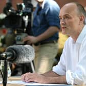 Dominic Cummings, senior aide to Prime Minister Boris Johnson, makes a statement inside 10 Downing Street, London, following calls for him to be sacked over allegations he breached coronavirus lockdown restrictions. Photo: PA