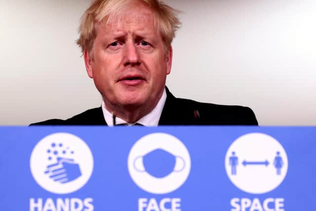 Prime Minister Boris Johnson during a media briefing in Downing Street, London, on coronavirus (COVID-19). Photo: PA