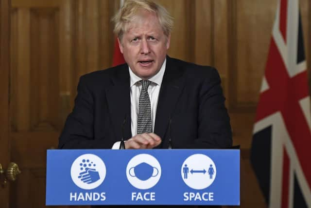 Prime Minister Boris Johnson during a media briefing in Downing Street, London, on coronavirus (COVID-19). Photo: PA