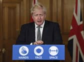 Prime Minister Boris Johnson during a media briefing in Downing Street, London, on coronavirus (COVID-19). Photo: PA