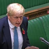 Boris Johnson speaking in the Commons. Photo: PA