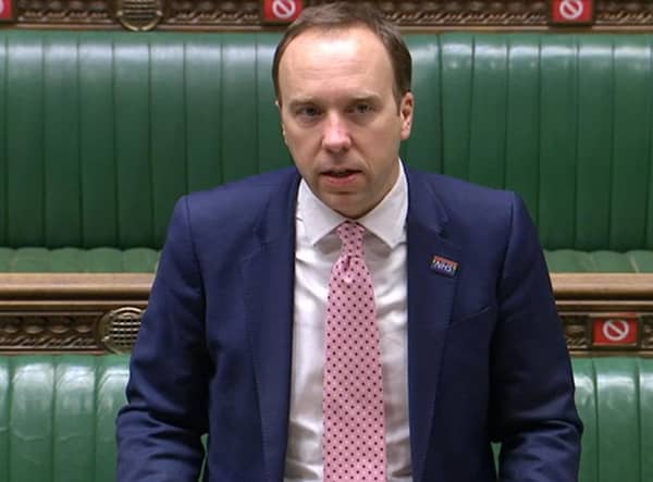 Matt Hancock addresses the Commons. Photo: PA