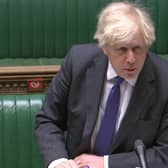 Prime Minister Boris Johnson at PMQs. Photo: PA