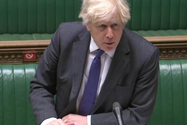 Prime Minister Boris Johnson at PMQs. Photo: PA