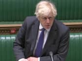 Prime Minister Boris Johnson at PMQs. Photo: PA