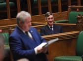 Handout photo issued by UK Parliament of Leader of the House of Commons Jacob Rees-Mogg during the debate in the House of Commons on the EU (Future Relationship) Bill. Photo: UK Parliament/Jessica Taylor