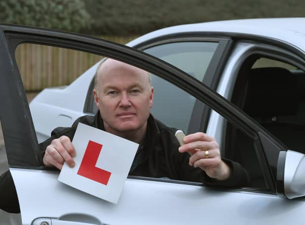 Paul Turner's daughter had her driving test cancelled because of tiny specks of pencil eraser in the car