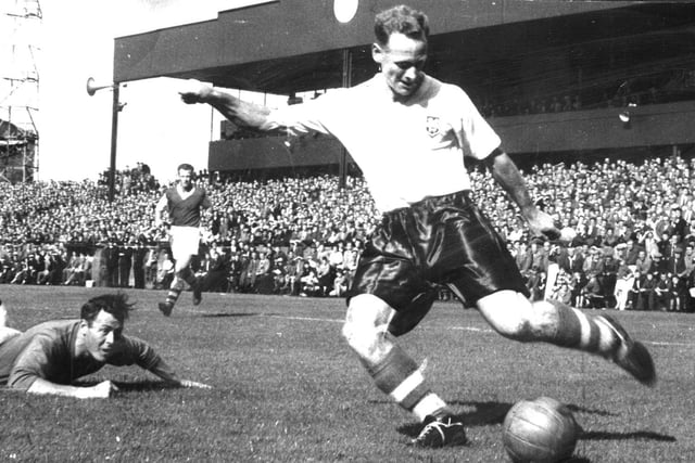 Tom Finney in action for PNE at Deepdale