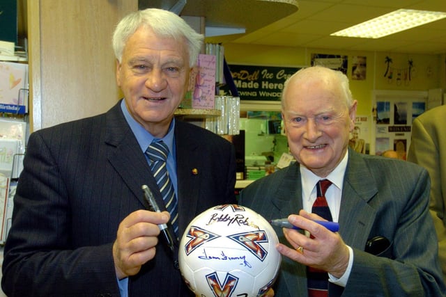 Sir Bobby Robson with Sir Tom Finney