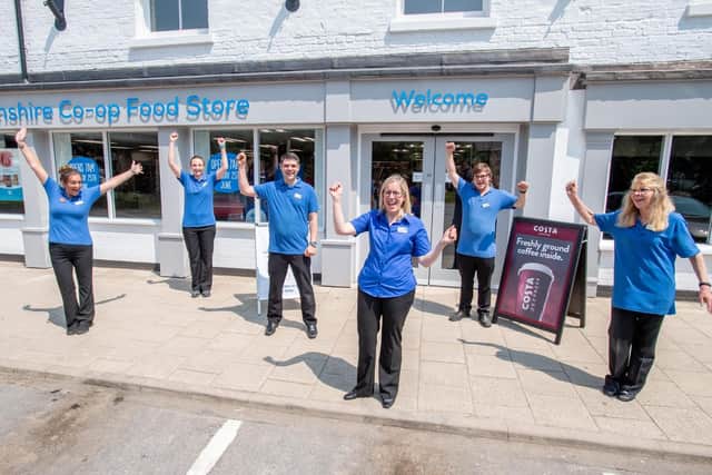Some of Tattershall Food Store team, pictured from left: Martine Bradbury, Jacqueline Trevascus, Jamie Stone, Manager Sarah Hutt, Andrew Mulholland and Sandra Barnard. EMN-200626-110703001