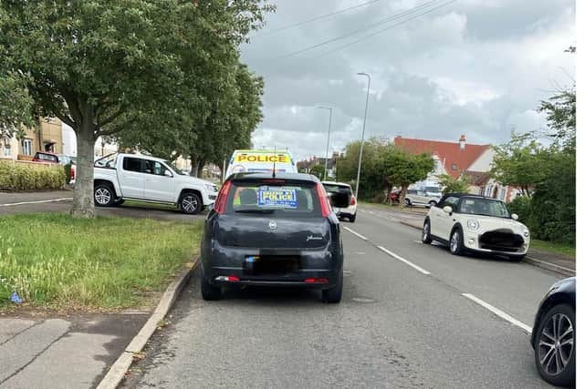 The seized Punto on Grantham Road, Sleaford. EMN-200629-155643001