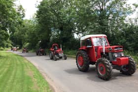 Tractors out and about at a pevious trail event EMN-200629-084420001