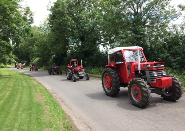 Tractors out and about at a pevious trail event EMN-200629-084420001