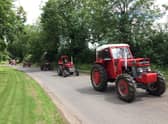 Tractors out and about at a pevious trail event EMN-200629-084420001