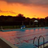 The outdoor swimming pool at Jubilee Park, Woodhall Spa.