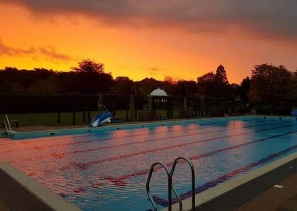 The outdoor swimming pool at Jubilee Park, Woodhall Spa.