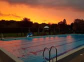 The outdoor swimming pool at Jubilee Park, Woodhall Spa.