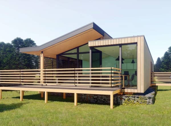 An artist's impression of an eco lodge planned for a project in Skegness.