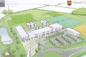 An artist's  impression of how the new grammar school site may look. EMN-200629-190633001