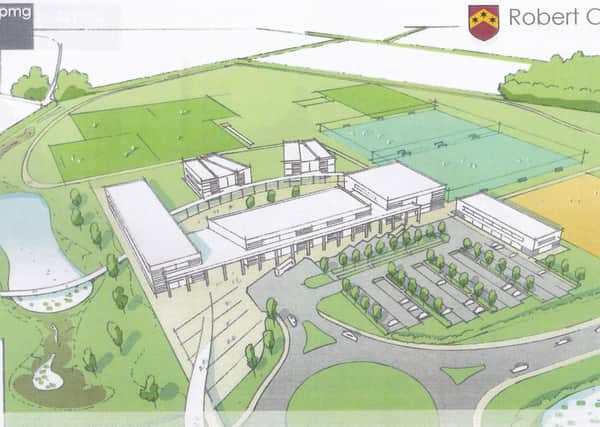 An artist's impression of how the new grammar school site may look. EMN-200629-190633001