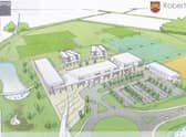 An artist's  impression of how the new grammar school site may look. EMN-200629-190633001