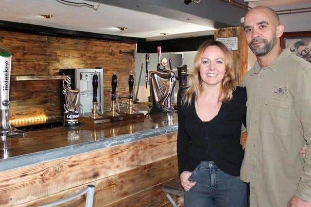 Gemma and Marlon Jones at the Boar's Head pub in Newmarket, Louth.