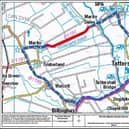 The diversion route for the B1191 Martin South Drove roadworks.