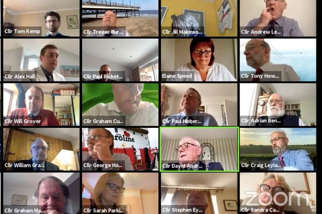 A scene from ELDC's virtual council meeting on Tuesday evening.