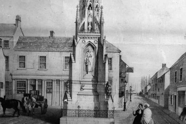 The monument circa 1860s, soon after its erection.