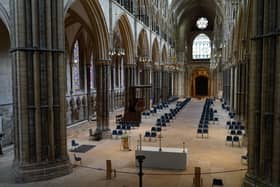Covid-secure seating at the cathedral EMN-200407-075444001