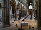 Covid-secure seating at the cathedral EMN-200407-075444001
