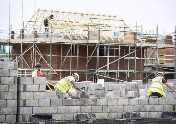 A housing development under construction