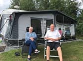 Rose and Dave Gill couldn't wait to get back into their caravan - they arrived at Burgh-le-Marsh at one minute past midnight on Saturday.