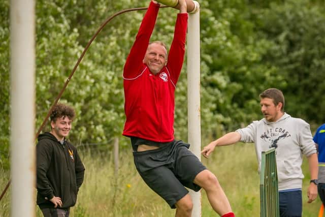 No hanging around - fun at the Phoenix Fitness open day. Photo: Mark Mason.