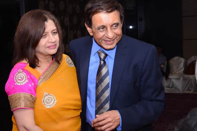 Dr Parthak with his wife Barthi