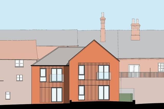 The proposed new use for the Axe and Cleaver's courtyard.