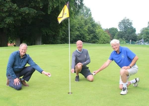 Michael Tonge, Dave Bedlow and captain Mike Tompkinson recorded holes in one at Louth Golf Club.