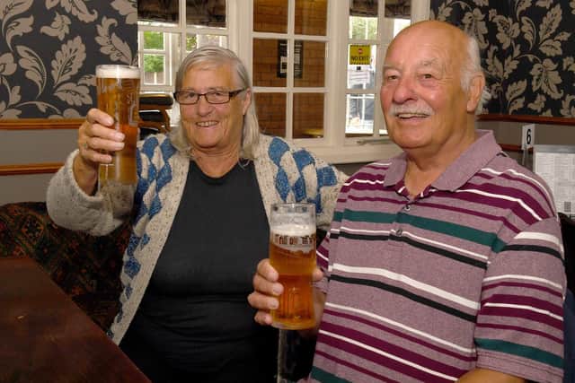 James and Chris Tennant of Skegness enjoying a pint.