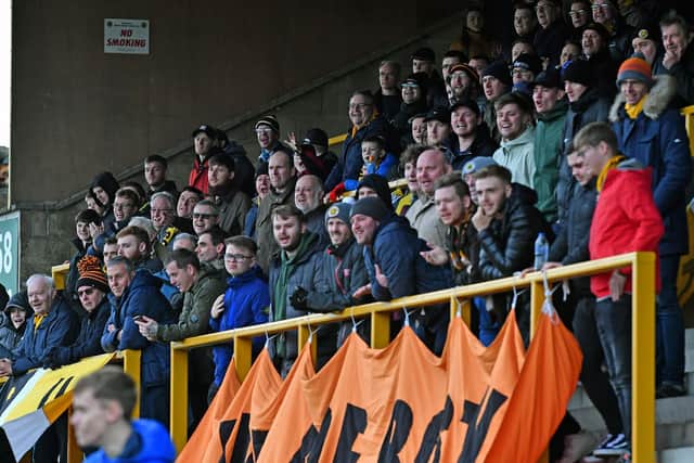 United fans at the club's last home game... against AFC Telford United.