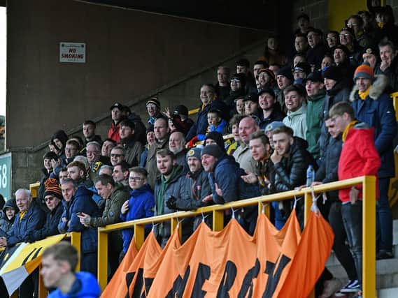 United fans at the club's last home game... against AFC Telford United.