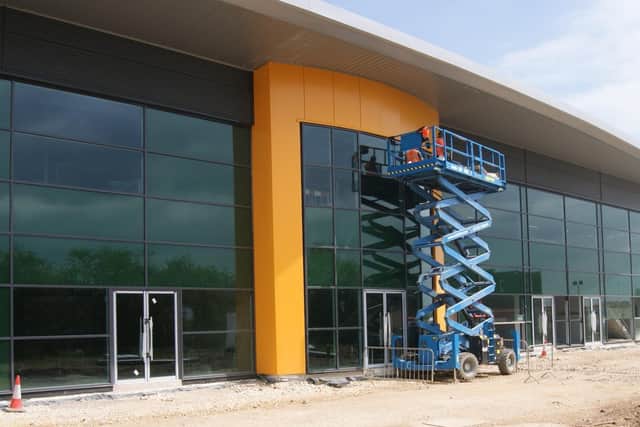 Work continues at the Jakemans Community Stadium.