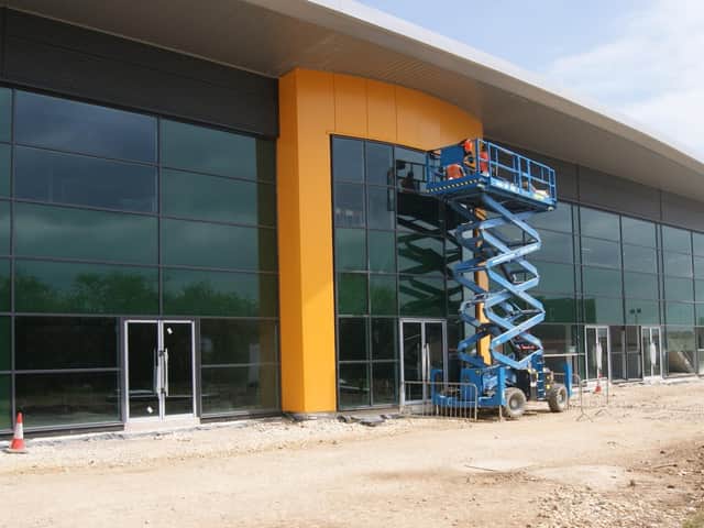 Work continues at the Jakemans Community Stadium.