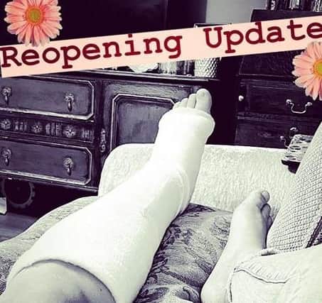 Pothole injury delays pub reopening. Hollie Blankley's injured leg means Watergate Yard will not be opening this weekend as previously planned. EMN-201007-162906001